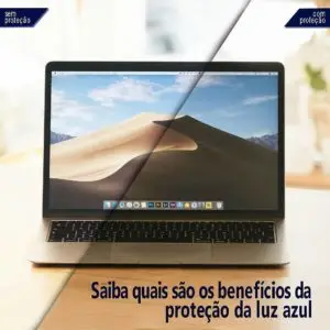 Post para redes sociais da ótica Marlin Azul: proteção luz azul