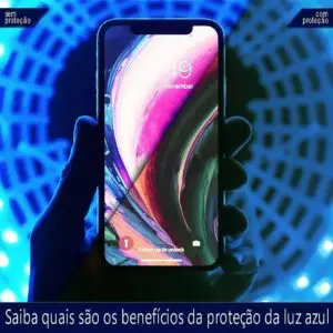 Post para redes sociais da ótica Marlin Azul: proteção luz azul